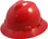 MSA V-Gard Full Brim Hard Hats with One-Touch Suspensions ~ Red