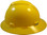 MSA V-Gard Full Brim Hard Hats with One-Touch Suspensions Yellow