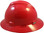 MSA V-Gard Full Brim Hard Hats with One-Touch Suspensions Red