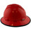 MSA V-Gard Full Brim Hard Hats with One-Touch Suspensions Red - with Protective Edge