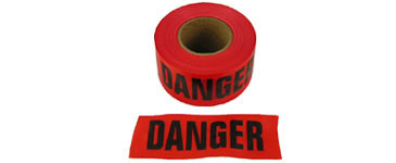 Barrier Tape Danger Red 3 inch x 1000 Feet Rolls Pic 1