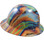 Oil Spill Design Hydro Dipped Hard Hats Full Brim Style
