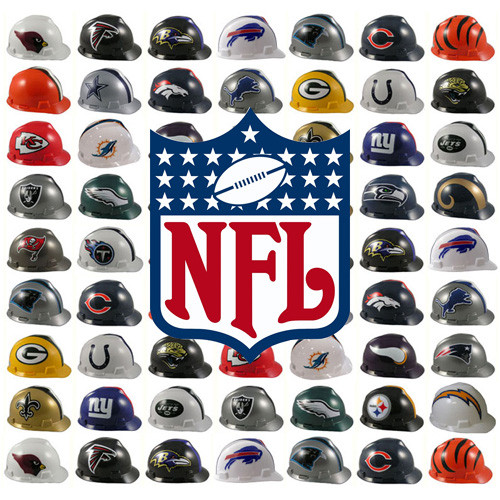 All NFL Football Team Hard Hats with 