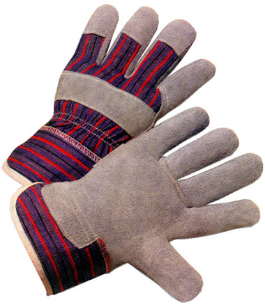 Economy Leather Palm Gloves w/ Open Cuffs Pic 1