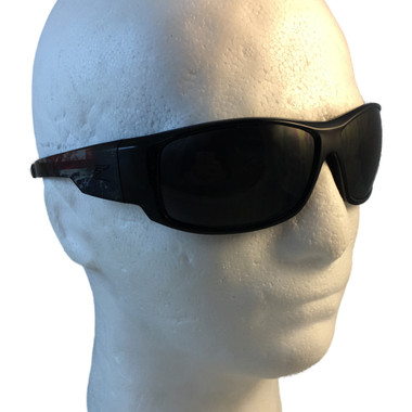 Edge Eyewear HZ116 Caraz Safety Glasses Black with Smoke Lens Edge Safety Eyewear