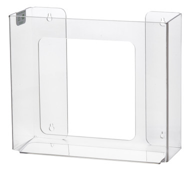 2-Box Horizontal Plastic Box Glove Dispenser ~ CLEAR PLASTIC
