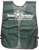 Green Safety Vest with Cingle Color Imprint