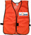 Imprinted Orange safety vests with multi color imprint front