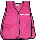 Imprinted Pink Safety Vests one color front