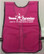 Imprinted Pink Safety Vests one color back