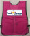 Pink Multi Color Safety Vests Imprinting Back