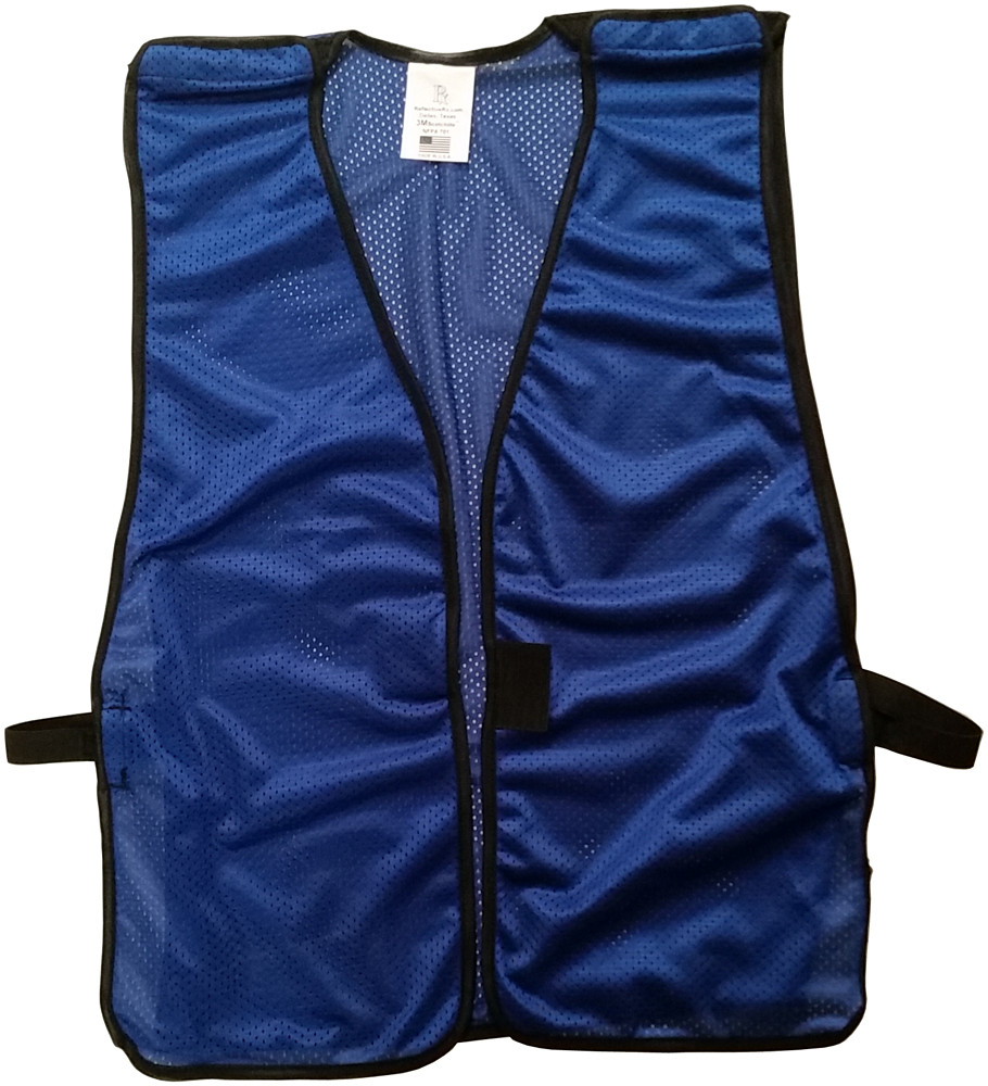 Tear-Away Mesh Blue Vests | Texas America Safety Co.