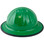 Skullbucket Aluminum Full Brim Hardhats ~ Green with Protective Edge ~ Right