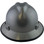 MSA V-Gard Full Brim Hard Hats with Staz-On Suspensions Silver - with Protective Edge