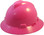 MSA V-Gard Full Brim Hard Hats with Fas-Trac Suspensions Hot Pink Oblique