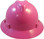 MSA V-Gard Full Brim Hard Hats with Fas-Trac Suspensions Hot Pink Front