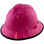 MSA V-Gard Full Brim Hard Hats with Fas-Trac Suspensions Hot Pink - with Protective Edge