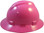 MSA V-Gard Full Brim Hard Hats with Staz On Suspensions Hot Pink Left side