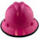 MSA V-Gard Full Brim Hard Hats with Staz On Suspensions Hot Pink - with Protective Edge