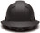 Pyramex 4 Point Full Brim Black Ridgeline Style Hard Hat with RATCHET Suspension Graphite pattern Back View