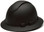 Pyramex 4 Point Full Brim Black Ridgeline Style Hard Hat with RATCHET Suspension Graphite pattern Oblique View