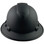 Pyramex 4 Point Full Brim Black Ridgeline Style Hard Hat with RATCHET Suspension Graphite pattern with Protective Edge Front View