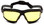 Pyramex Isotope Safety Glasses ~ Black Frame - H2 Max Amber Anti-Fog Lens Front