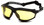 Pyramex Isotope Safety Glasses ~ Black Frame - H2 Max Amber Anti-Fog Lens Oblque