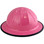Skullbucket Aluminum Full Brim Hardhats Pink with Protective Edge ~ Right