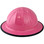 Skullbucket Aluminum Full Brim Hardhats Pink with Protective Edge ~ Left
