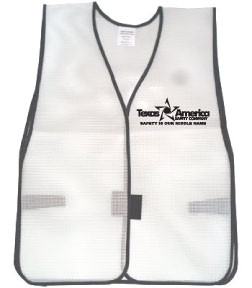 Add A Text Imprint to Your White Safety Vests (ONE COLOR)