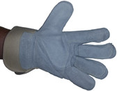 Heavy Duty Double Palm Leather Glove w/ Kevlar Stitching pic 2