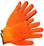 Polyester Orange Honeycomb Grip Gloves Pic 1