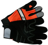 Hi-Vis Split DOUBLE PALM Cowhide Multi-Task Gloves pic 3