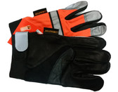 Hi-Vis Orange Grain Cowhide Multi-Task Glove w/ Velcro pic 2