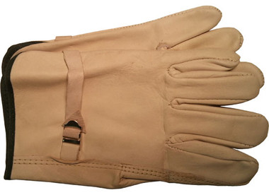 Cowhide Driver Gloves with Leather Pull Straps Pic 1