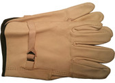 Cowhide Driver Gloves with Leather Pull Straps Pic 1