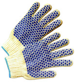 Cotton Knit Glove w/ PVC Blocks Pic 1