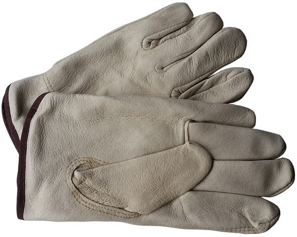 Premium Pigskin Driver Leather Gloves w/ Fleece Lining, Size Small