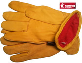 Deerskin Leather Palm Gloves Split Leather Back Pic 1