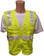 Lime MESH SURVEYOR Safety Vests CLASS 2 with Silver Stripes Front View