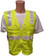 Lime MESH SURVEYOR Safety Vests CLASS 2 with Silver Stripes Front