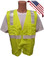 Lime SURVEYOR Safety Vest CLASS 2 with Silver Stripes Front