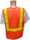 Orange MESH SURVEYOR Safety Vests CLASS 2 with Lime Stripes Back