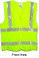 ANSI 2004 Sleeveless Class 2 Double Stripe LIME Safety Vests - Silver Stripes pic 5