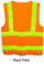 ANSI 2004 Sleeveless Class 2 Double Stripe Orange Safety Vests - Lime Stripes Pic 4
