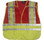 ERB RED Safety Vests ~ 3 pockets with Lime/Silver Reflective Stripes Pic 3