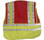 ERB RED Safety Vests ~ 3 pockets with Lime/Silver Reflective Stripes pic 2