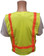 Lime MESH Surveyors Safety Vest with Orange Stripes and Pockets Back