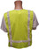 Lime MESH Surveyors Safety Vest with Silver Stripes and Pockets Back
